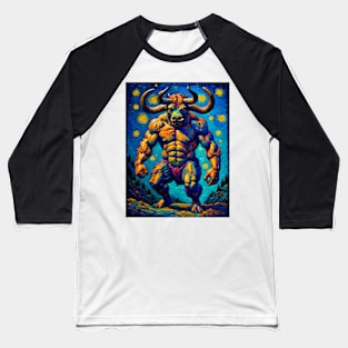 Minotaur in starry night Baseball T-Shirt